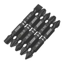 Erbauer 1/4" Hex Shank Mixed Double-Ended Impact Screwdriver Bit Set