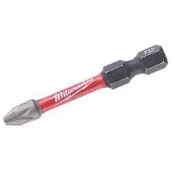 Milwaukee Shockwave 1/4" Straight Shank PZ2 Screwdriver Bits