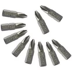 1/4" Hex Shank PH2 Screwdriver Bits 10 Pack