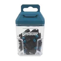 Erbauer 6.35mm Hex Shank PZ2 Impact Screwdriver Bits 30 Pack