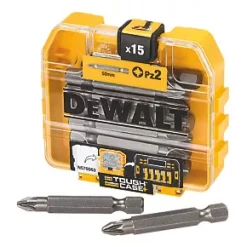 DeWalt 6.35mm Hex Shank PZ2 Screwdriver Bit Box 15 Pack
