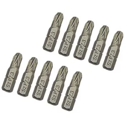 1/4" Hex Shank PZ3 Screwdriver Bits 10 Pack