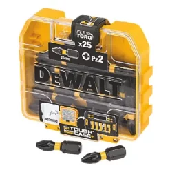 DeWalt 6.35mm Hex Shank PZ2 Impact Torsion Screwdriver Bits 25 Pack