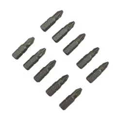 1/4" Hex Shank PZ2 Screwdriver Bits 10 Pack