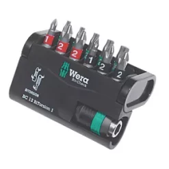 Wera Bit-Check 1/4" Hex Shank Mixed BiTorsion Diamond-Coated Screwdriver Bit Set